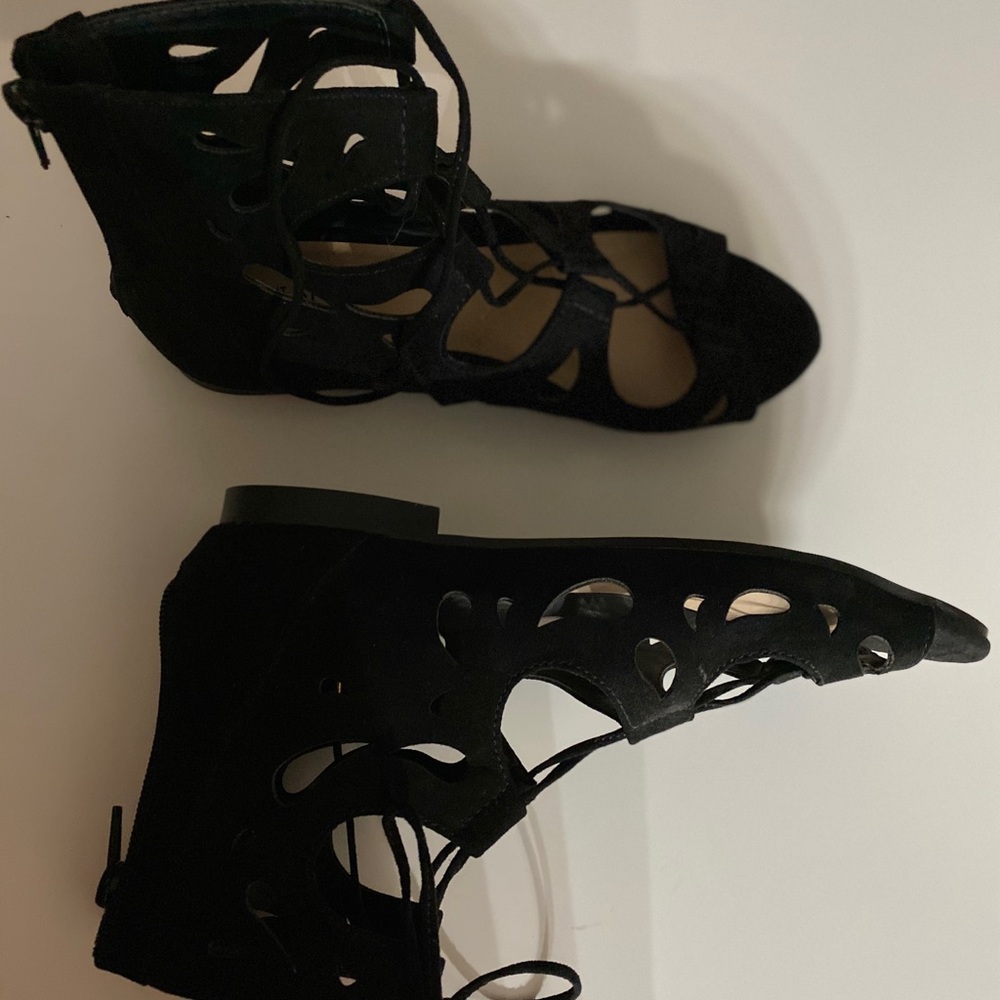 3/$26 Call it Spring Black Peep Toe Sandal - Picture 4 of 8